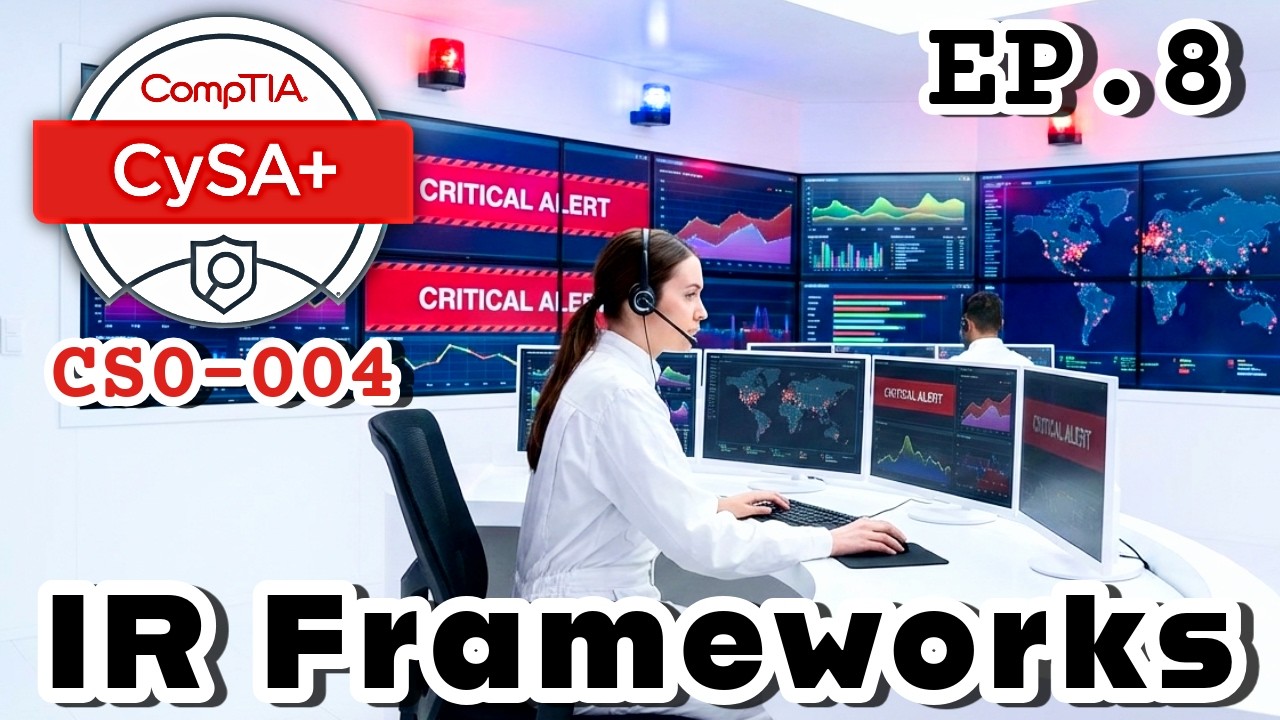 Full CySa+ (CS0-004) EP8 | Incident Response Frameworks & Detection ...