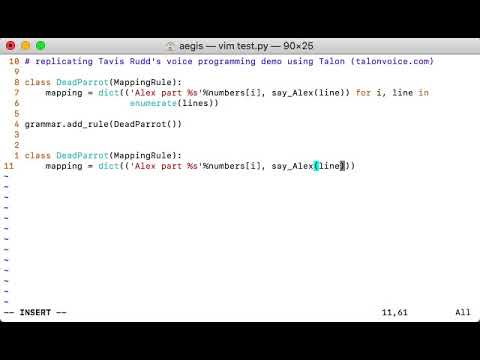 Python by Voice Comparison Using Talon