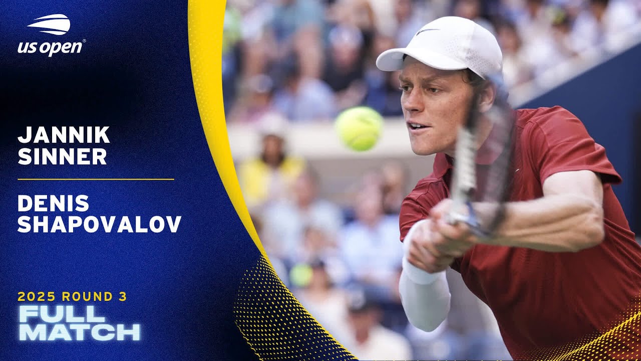 Jannik Sinner vs. Denis Shapovalov Full Match | 2025 US Open Round 3