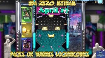 NBA 2K20 MyTeam FREE PACKS OR TOKENS LOCKERCODE - April 17
