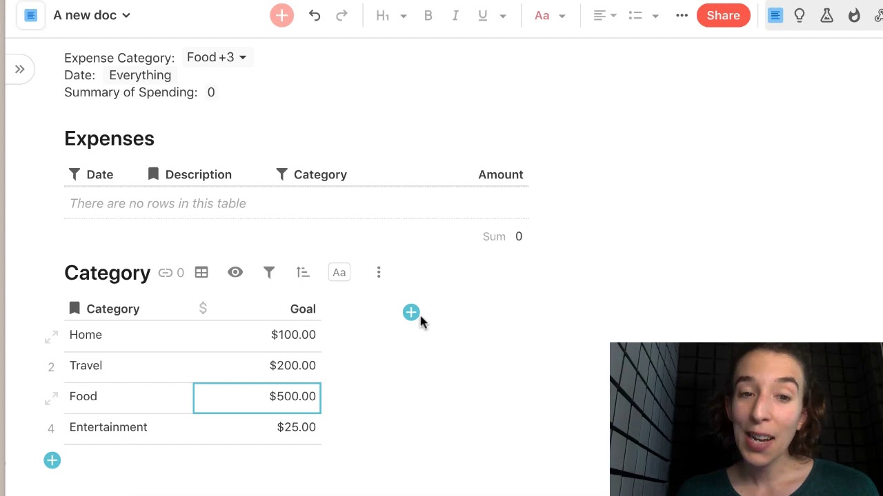 How to make an Expense Tracker in Coda - YouTube