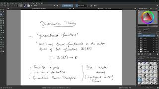 Functional Analysis Reading Group - 6.1-6.2 - Distribution Theory