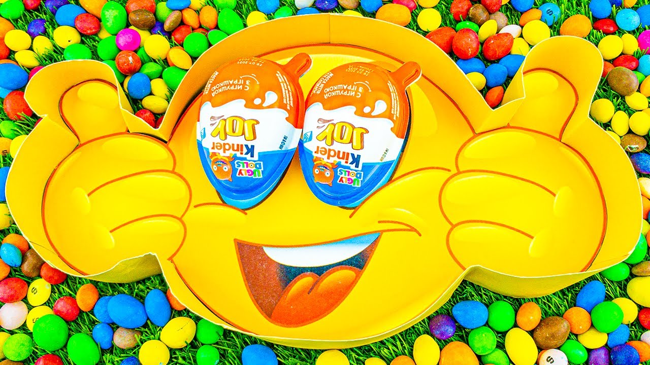 Best Oddly Satisfying | Rainbow Candy Mixing in Big Smile Bathtub With Magic Kinder Eggs ASMR