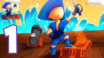 Captains Idle Gameplay Walkthrough Part 1 - Tutorial Upgrade Pirates Raft (Android,iOS)