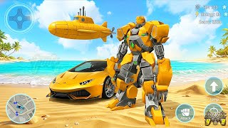 Yellow Submarine Robot Transform Wars: Car Drone Submarine Robot Game 2026 - Android Gameplay screenshot 4
