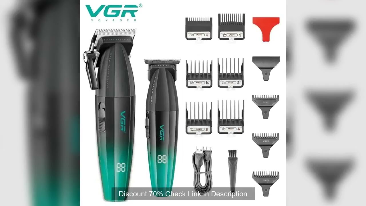 VGR Hair Trimmer Professional Barber Hair Cutting Machine Precision Hair Clipper Haircut Beard Groom