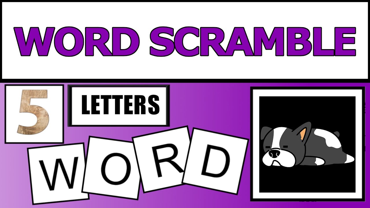 5Letter Scramble Words 67 Jumble Word Game Guess the Word Game SW