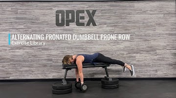 Alternating Pronated Dumbbell Prone Row