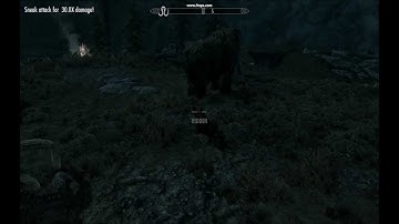 Skyrim: killing mammoths with one hit on master