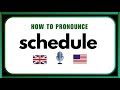 How To Pronounce Schedule Correctly | Easy English Pronunciation Guide