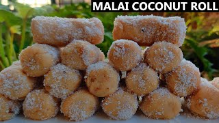 Malai Coconut Roll | Coconut Milk Peda | Easy Milk Sweet Recipe | Indian Desserts