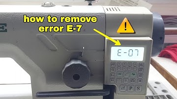 how to remove error 7, ZOJE ZJ9703BR single needle lockstitch sewing machine