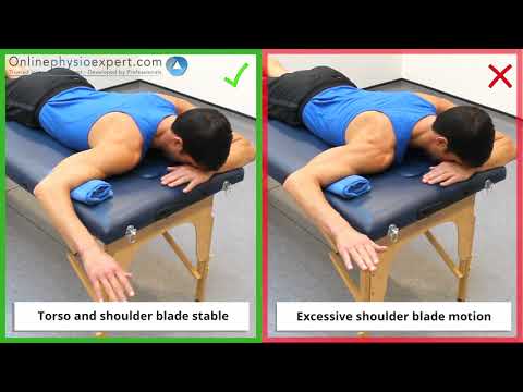 Prone lying rotator cuff muscle ER strength 1 R