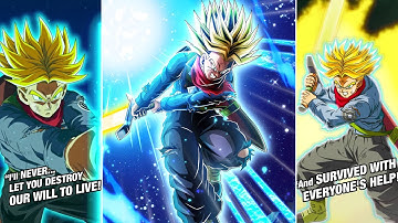 NEW SSJ TRUNKS (FUTURE) LR - Global Intro - Active Skills & Super Attacks! DBZ Dokkan Battle