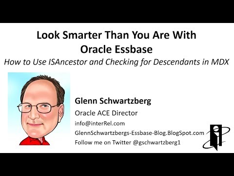 Essbase MDX ISAncestor & Descendants