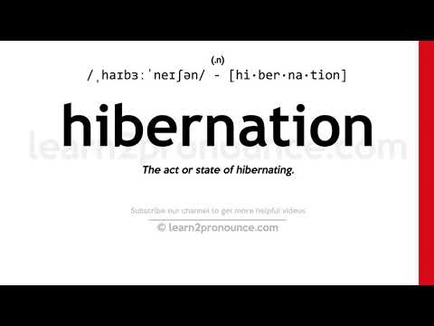 ការបញ្ចេញសំឡេងនៃការ hibernation | និយមន័យនៃ Hibernation