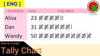 [ENG] Tally Chart in Excel -How to Create