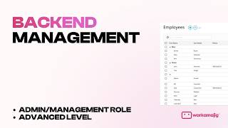 Backend Management | Admin/Management Role, Advanced Level