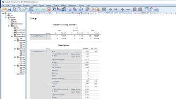 Independent samples t test - producing the output video