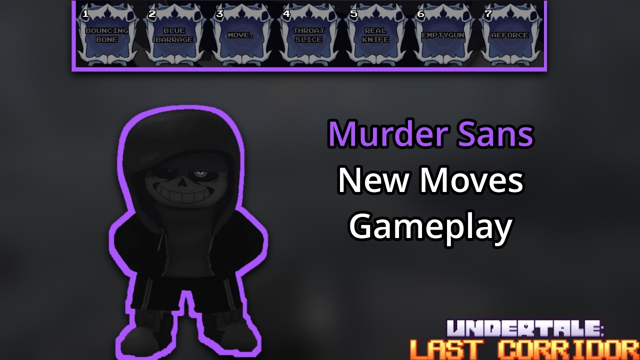 Murder Sans New Moves Gameplay | Undertale: Last Corridor | Roblox