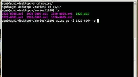 Join or merge many avi files with AviMerge in Ubuntu