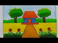 How To Draw Easy Scenery Drawing | Scenery Drawing Tutorial Step By Step | Drawing For Beginner's |
