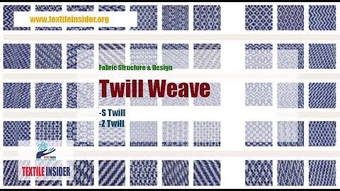Twill Weave।। S twill - Z Twill।। Fabric Structure and Design।।TEXTILE INSIDER।।2018