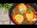 &quot; Шакшука &quot; - острая и пряная яичница.  Вкусный завтрак / Shakshuka. Spicy fried eggs. Eng sub