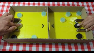 como hacer juegos con carton reciclado PUCKET un juego muy divertido para jugar en casa screenshot 5