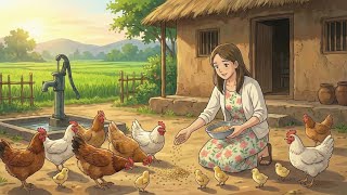 A Soft Day in a Quiet Village || Ghibli-Style Peaceful Family Life screenshot 2