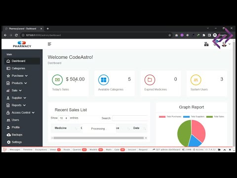 Pharmacy Management System in PHP Laravel with Source Code - CodeAstro