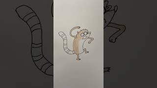 Drawing Rigby #shorts #regularshow #cartoonnetwork
