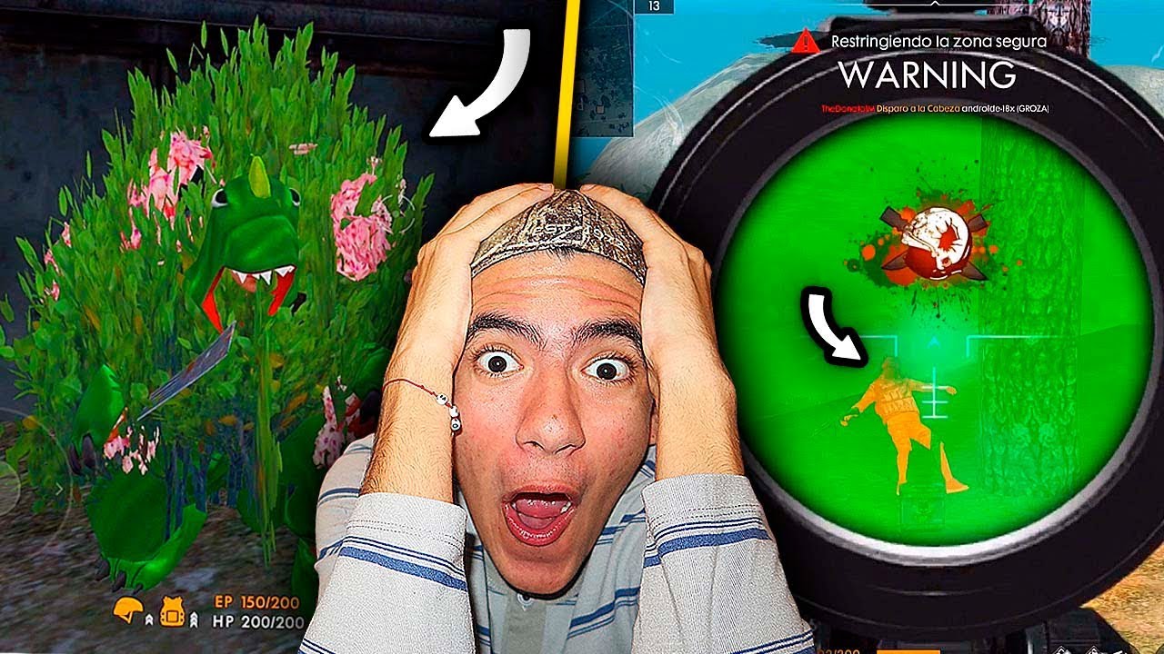 ninja air fryer ME CONVIERTO EN UN ARBUSTO Y CONSIGO LA MIRA TERMICA EN FREE FIRE *partidaza* | TheDonato
