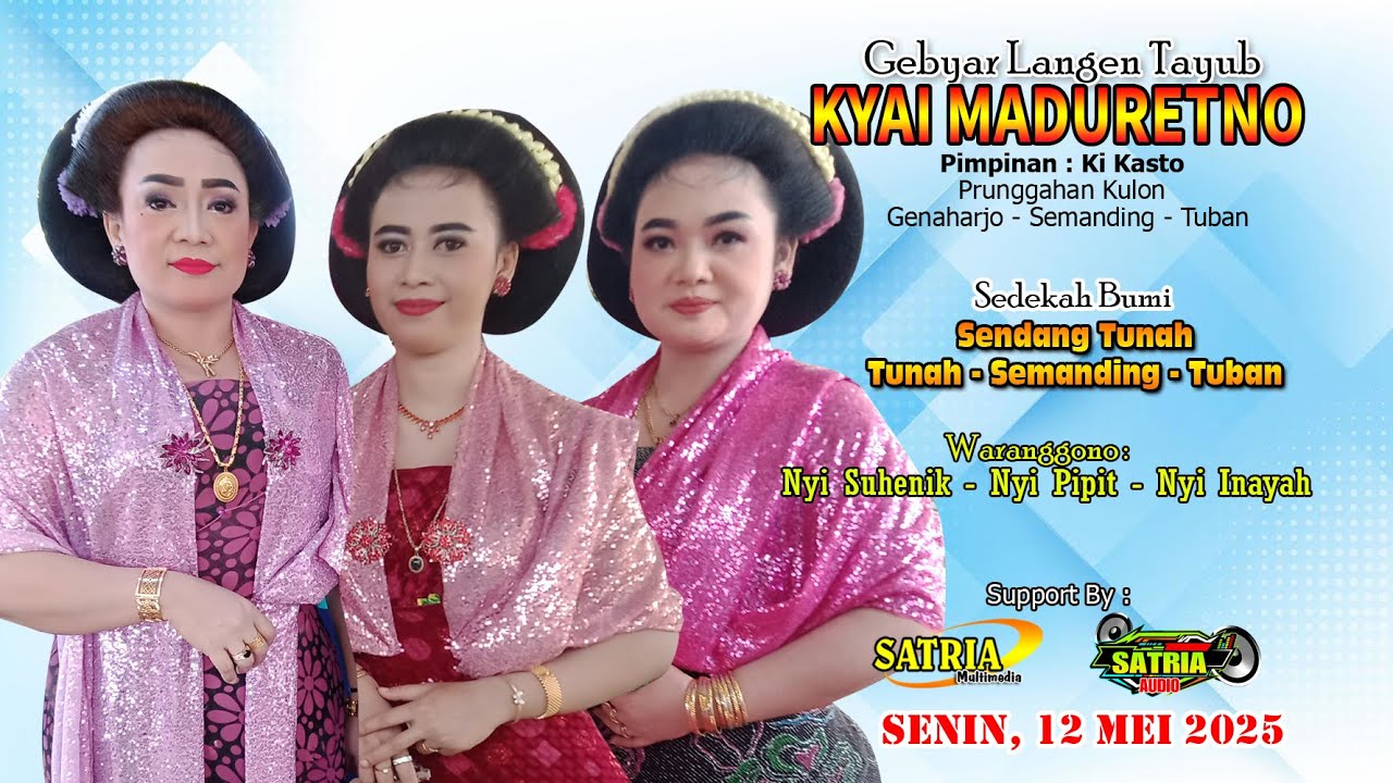 Tayub Kyai Maduretno Sedekah Bumi Sendang Tunah. Nyi Suhenik, Nyi Pipit, Nyi Inayah. Siang 2025