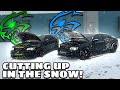 First hellcat chrylsers to cut up in the snow