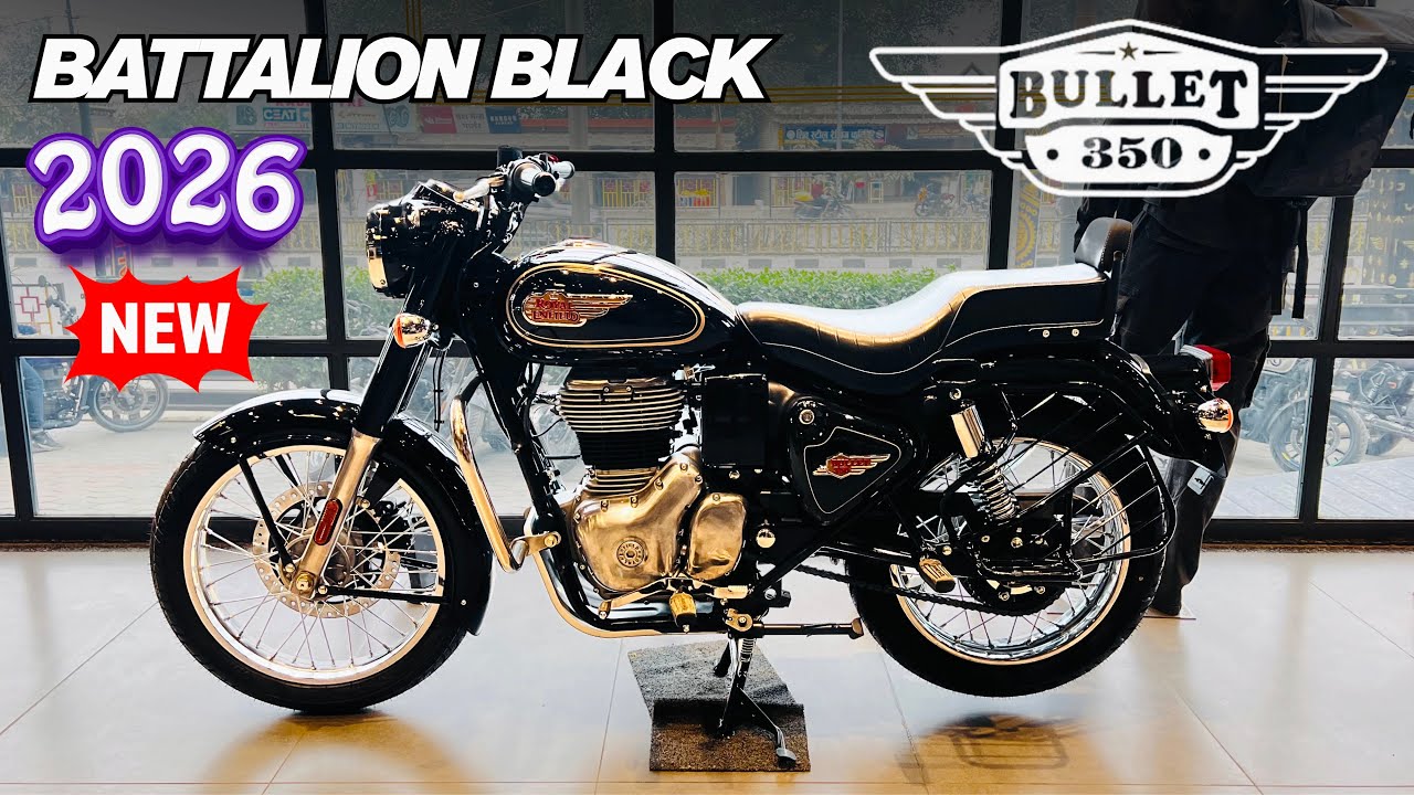 2026 🔥 Royal Enfield Bullet 350 Battalion Black Full Review ✅ Price &  Features ❤️ New On Road Price