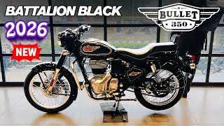 2026 🔥 Royal Enfield Bullet 350 Battalion Black Full Review ✅ Price \u0026 Features ❤️ New On Road Price