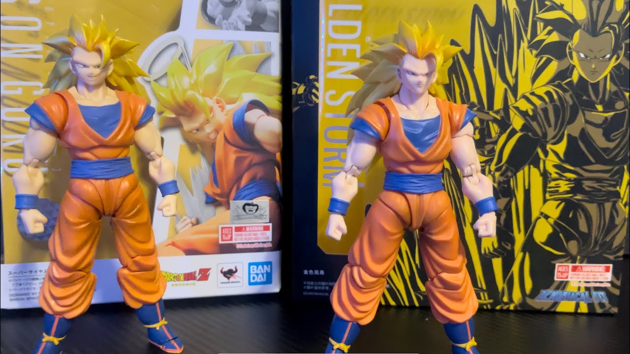 Demoniacal fit golden storm ssj3 goku review/comparison with sh figuarts 