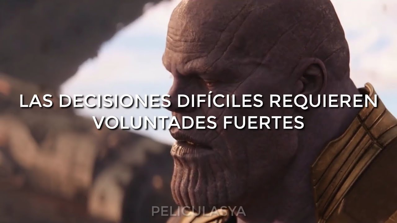 Frase De Thanos Yo Se Lo Que Se Siente Perder thanos impossible español frases  de thanos equilibrio - YouTube