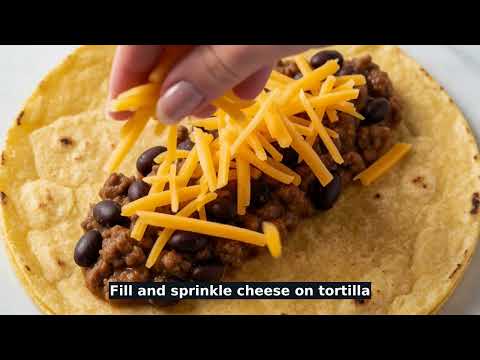 Baked Beef & Black Bean Taquitos recipe video thumbnail