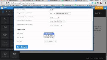 Comment Settings in Weebly