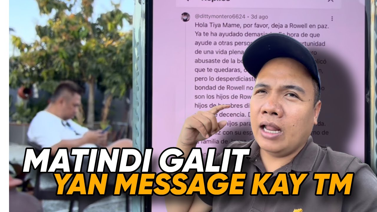 MATINDI GALIT….YAN MESSAGE KAY TM!!