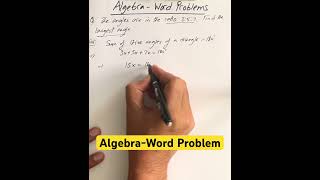 Algebra Word Problem#algebra#wordproblems#maths#trendingmath#maths#ssccgl#icsemaths#cbsemaths#maths