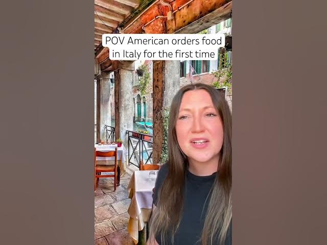 American orders Italian food @fabriziovmoroni #usa #american #italy #italian #cultureshock #funny
