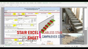 Staircase design  Excel sheet-Download Link in Video description