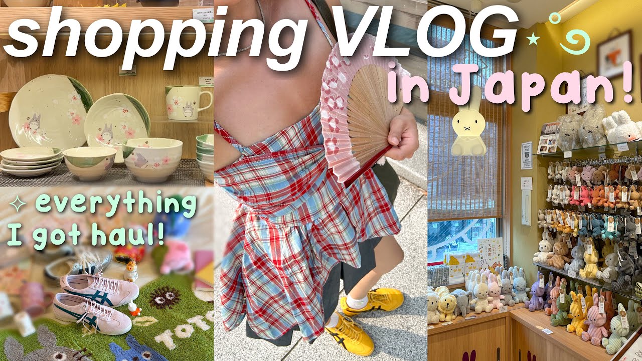 SHOP WITH ME IN JAPAN⋆｡ 𖦹 🚃onitsuka tiger, miffy, GU, LOFT & collective haul (try on)