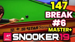 Snooker 19 147 Maximum Break #6 | Master+ Aiming Aid