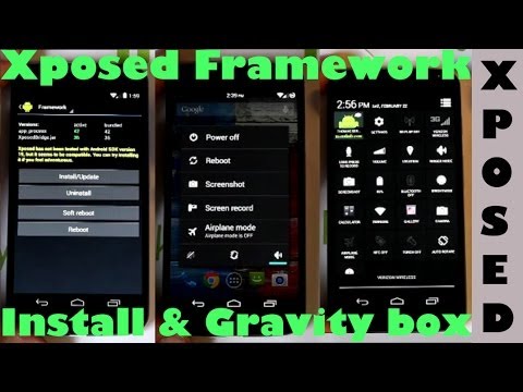 Android app Xposed framework install plus gravity box module overview