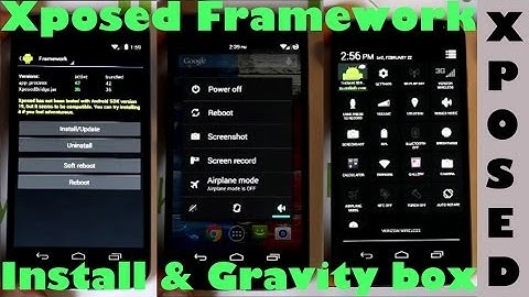 Android app Xposed framework install plus gravity box module overview