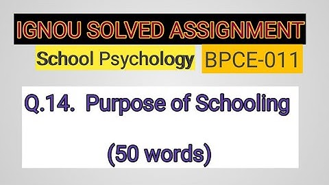 IGNOU SOLVED ASSIGNMENT BPCE-011 Q.14